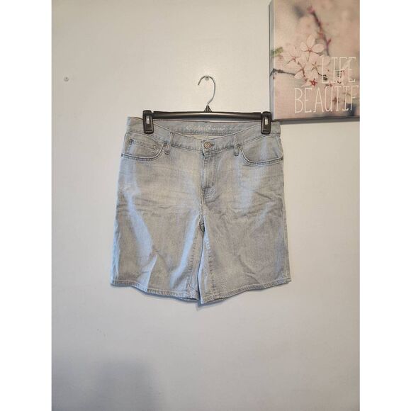 Eddie Bauer Womens Size 10 T Tall Boyfriend Fit Light Wash Jean Shorts - Picture 1 of 6